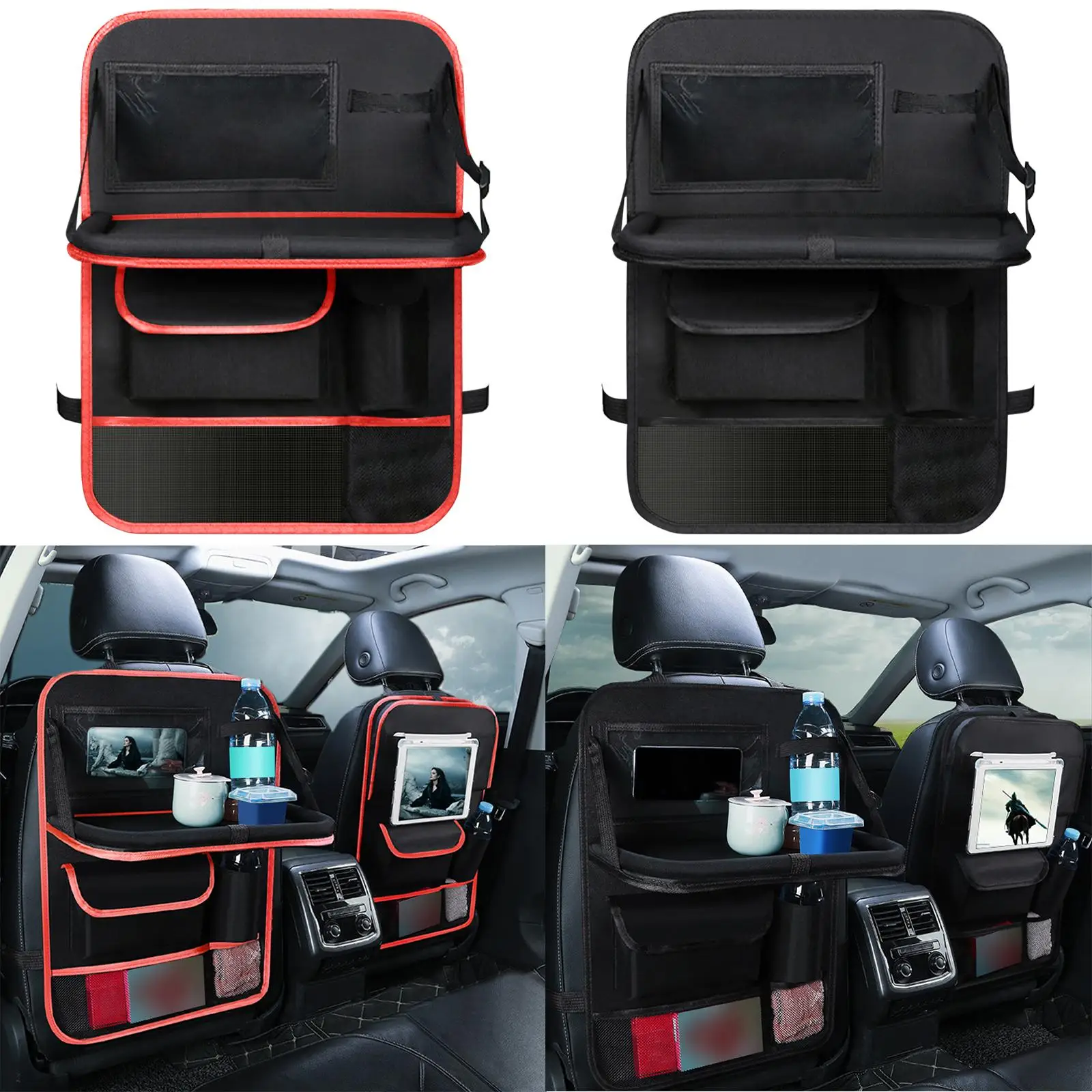 Sac de rangement pour siège arrière de voiture, poche de rangement, support de tablette