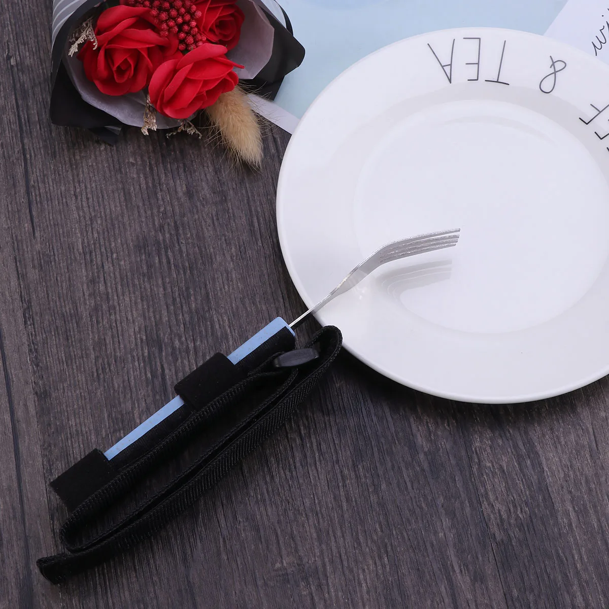 

Elderly Care Fork Adjustable Strap Utensils Disabled Aid Tools Ergonomic Easy Cleaning Home Hospital Use Health Accessories
