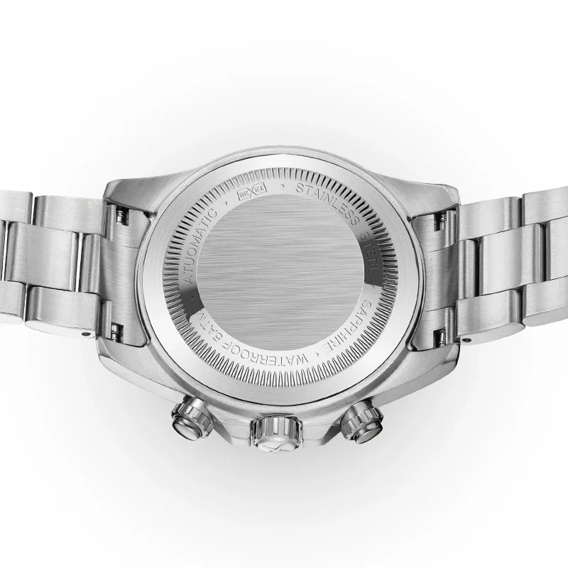 BEXEI 2025 アイスブルーダイヤル曜日、月、24 時間カレンダー表示ムーブメント機械式時計高級サファイア 5ATM 防水