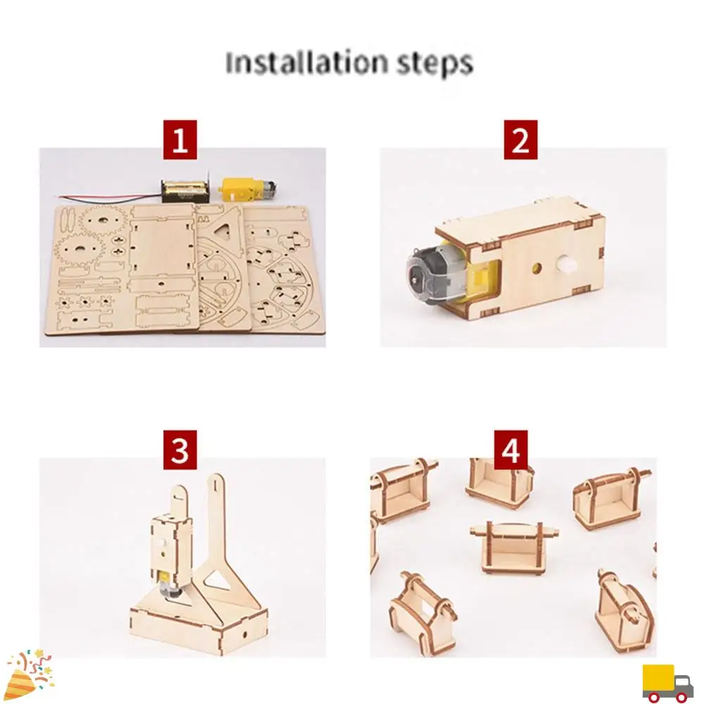 3D DIY elektryczne rzemiosło diabelski młyn gra logiczna drewniane modele zestawy do budowania nauka zabawki edukacyjne dla dzieci prezent