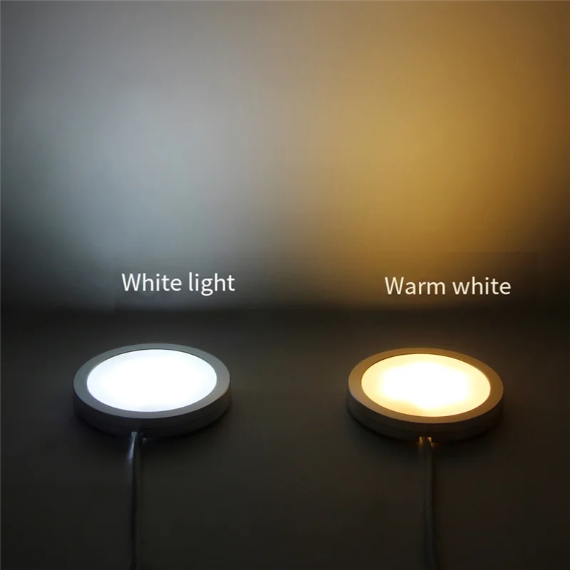 

ABRS-8Mm Cabinet Light USB Plug 5V Open-Mount LED Downlight Display Cabinet And Bookcase Light Warm White