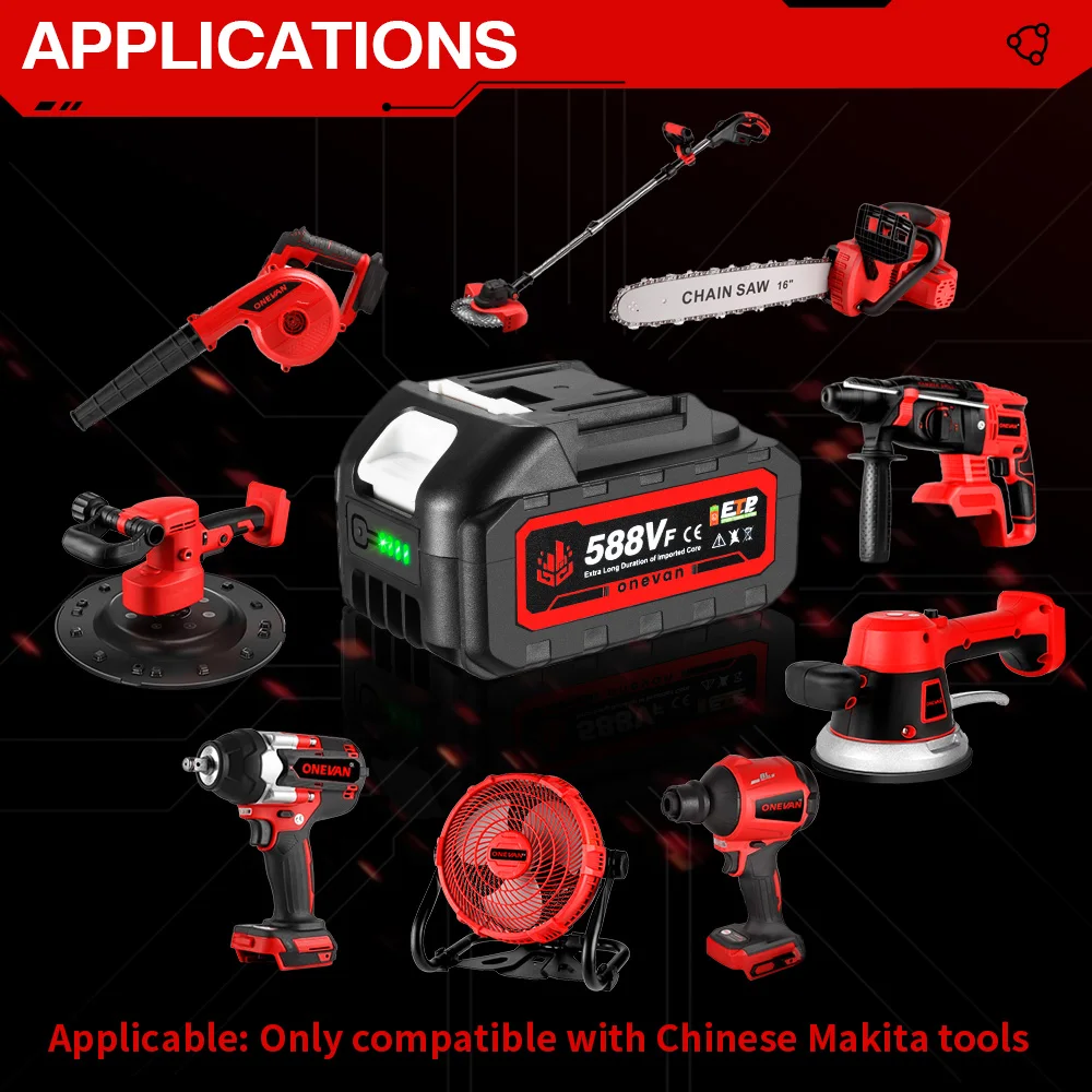 21V Oplaadbare 22900Mah Lithium Ion Batterij Eu Plug 588vf Li-Lon Batterij Met Batterij-Indicator Voor Makita Elektrisch Gereedschap