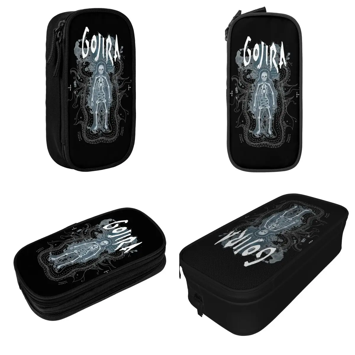 New Gojiras Rock Metal Band Pencil Case Pencilcases Pen Holder for Student Large Storage Bag School Supplies Gifts Accessories