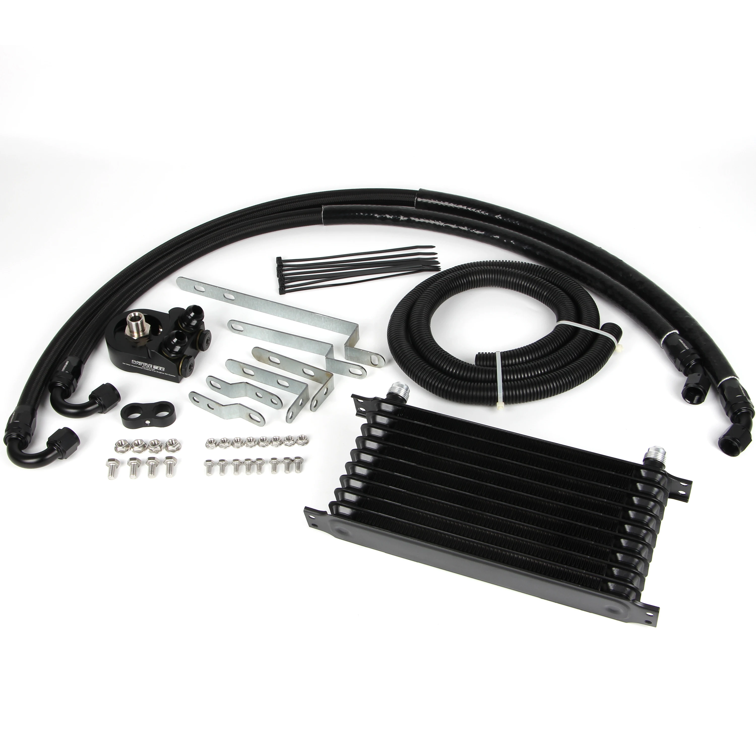 Engine Oil Cooler Kit For Honda Civic type-R FK8 FL5 K20C1 Engine AN10 Oil Filter Sandwich Plate Thermostat Adapter