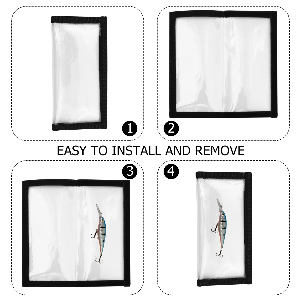 

5Pcs Fishing Hook Covers Transparent Durable Lure Wraps Protect Hooks for Outdoor Fishing Transparent Lure Wraps