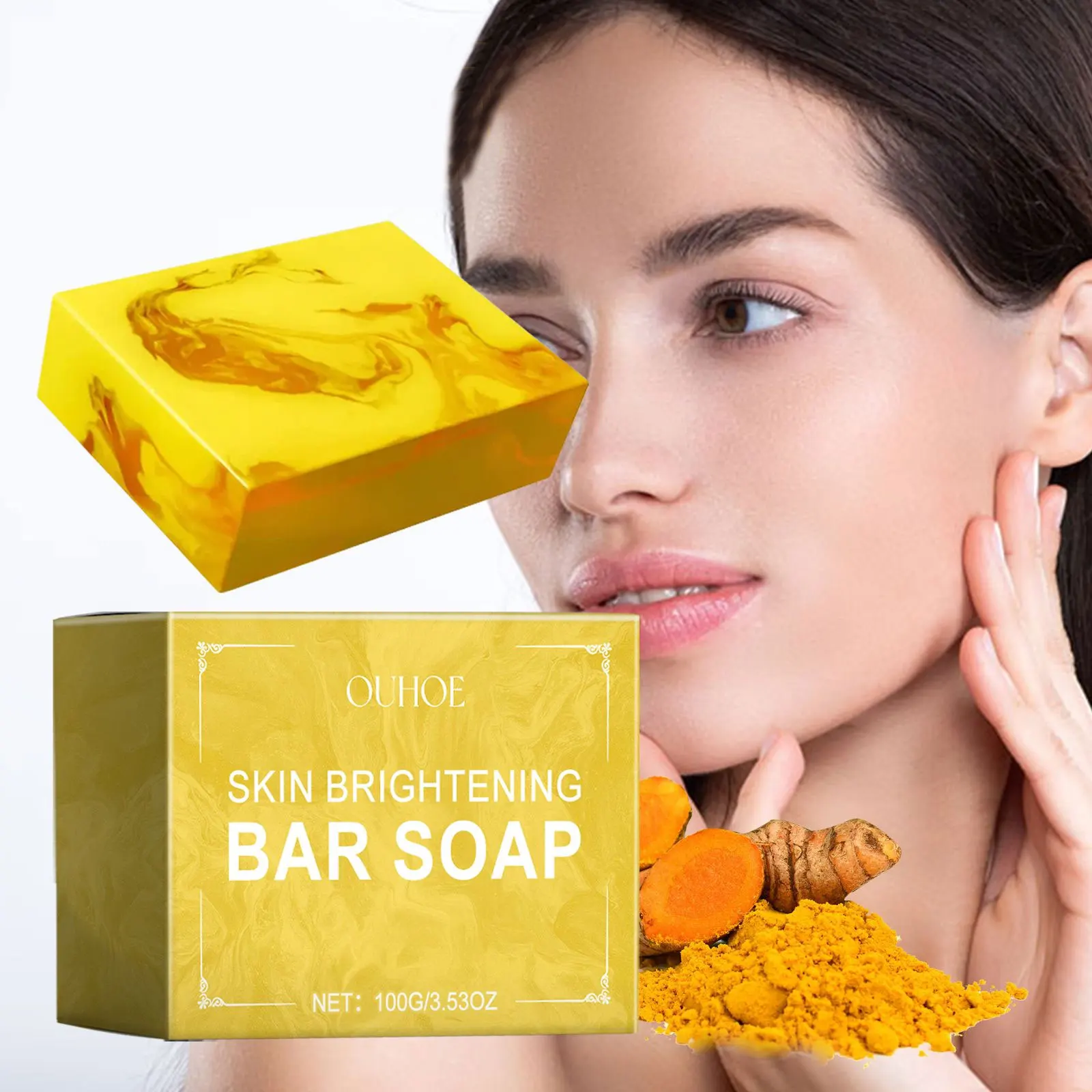 Sabão de clareamento para manchas escuras, anti pigmentação, clareamento de limpeza profunda, hidratante para melhorar a umidade, sabão ácido kojic