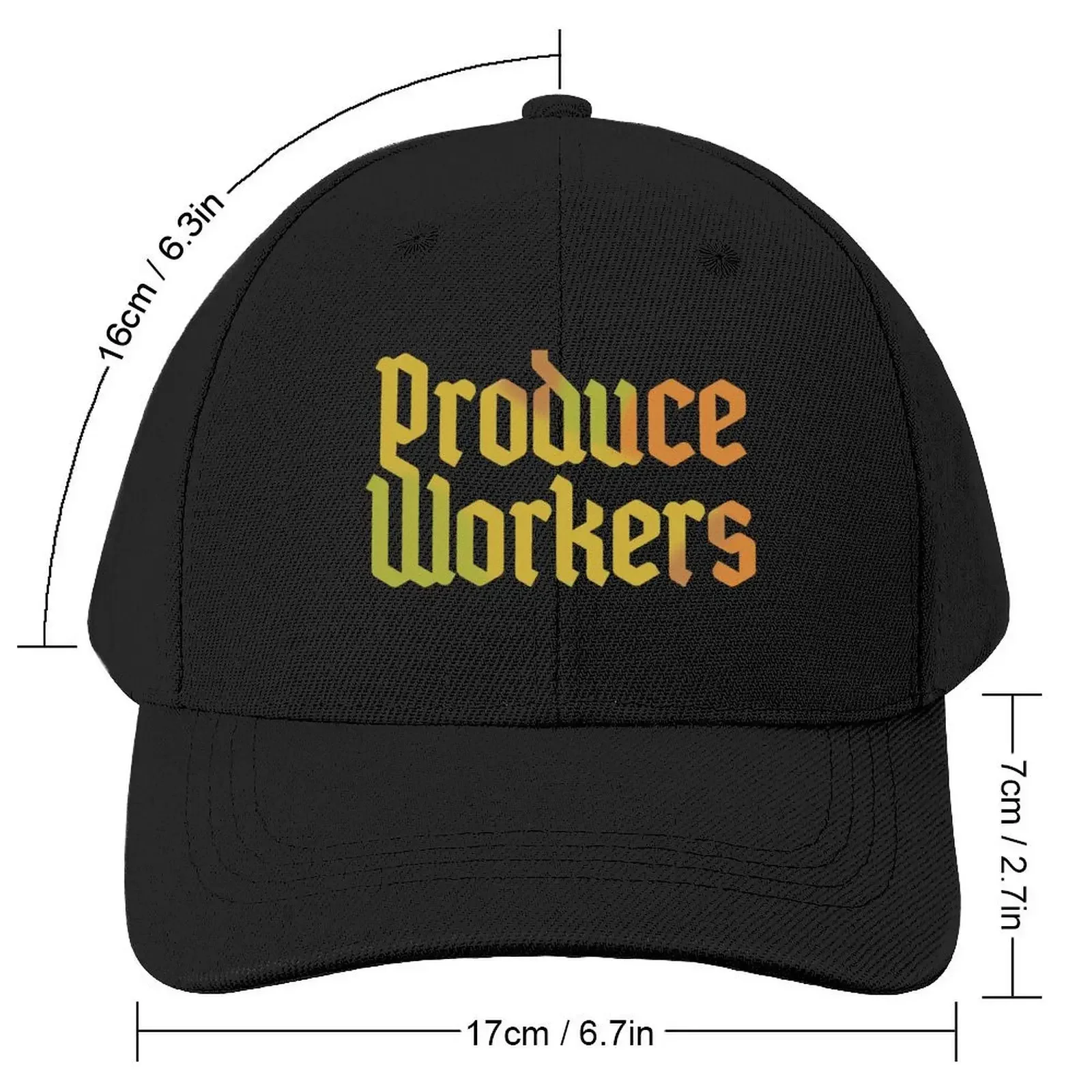 Produce Workers Logo Baseball Cap Hat Beach Uv Protection Solar Hat Boy Women's