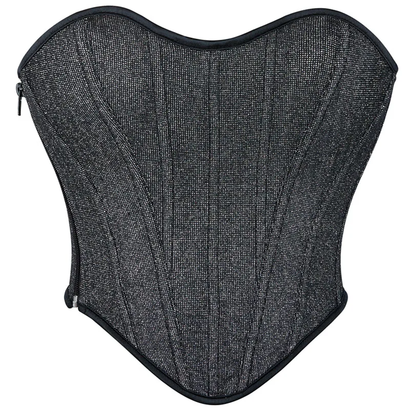 

Overbust Corset Top for Women Lace Up Short Torso Solid Color Body Shaper Lingerie Waist Cincher корсет женский вечерний