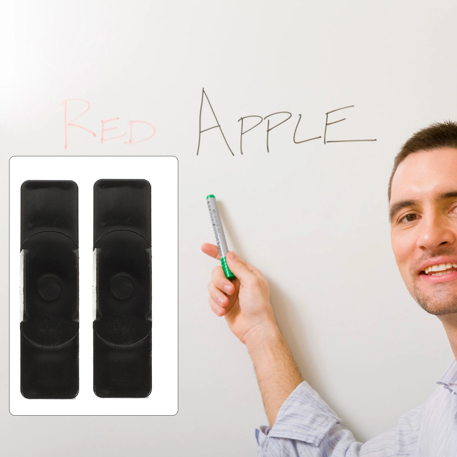 

20 Pcs Pen Holder Clip Marker Adhesive Office Holders for Clipboard Clips Whiteboard Self Portable