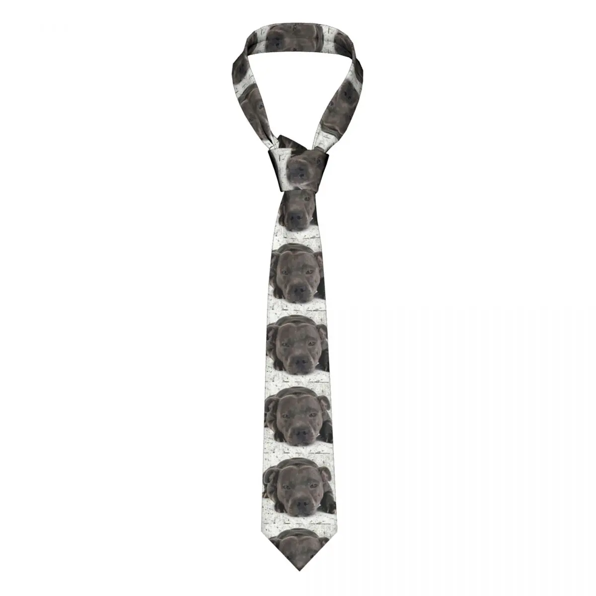 Staffordshire Bull Terrier Dog Neckties Men Customized Silk Animal Neck Tie for Business