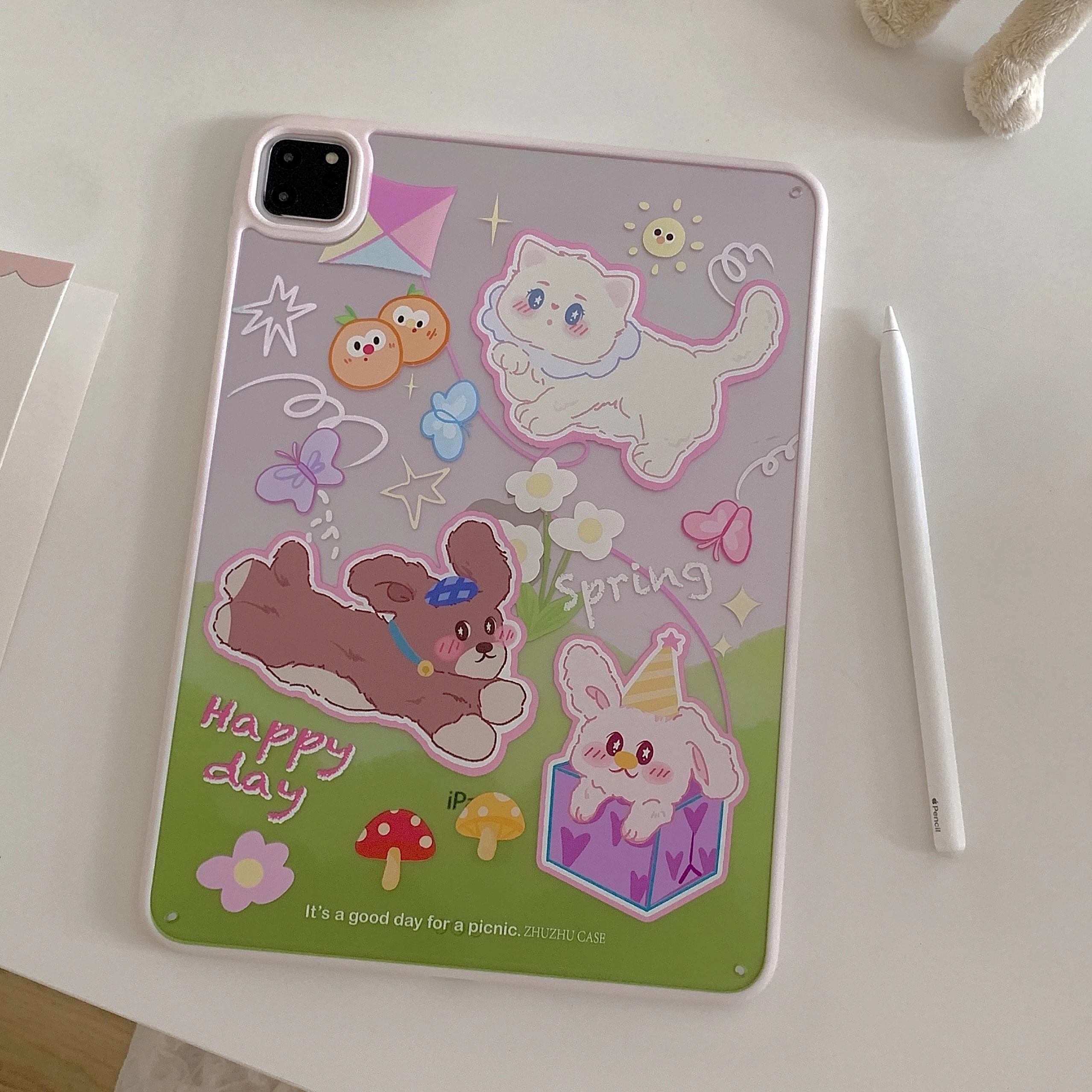 Acrylic Case for iPad Pro 11 air 11 10th Generation Funda For iPad 10.2 7th 8th 9th Cover Air5 4 10.9 Air3 Pro 10.5 Cute Dog Cat