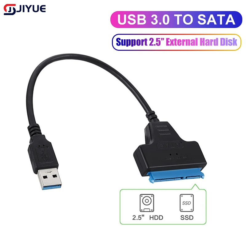 USB 3.0 SATA Up To 6 Gbps 3 Cable Sata To USB 3.0 Adapter Support 2.5 Inch External HDD SSD Hard Drive 22 Pin Sata III Cable