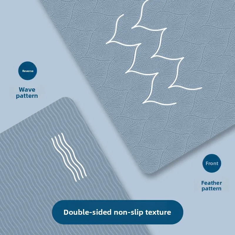 

Thiened 5mm Wide 90cm Anti-o Yoga Mat Fitn Exercise Yoga Mat for Women Non-slip Gymnastic Mat TPE Material Adult