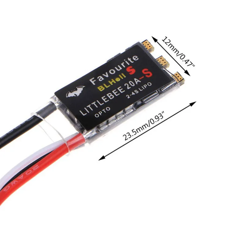 

Rctosky LittleBee Little Bee SPRING 20A BLHeli_S ESC DSHOT BLHeli S Speed Controller 2-4S for FPV Raing Drone Quadcopter 210 250