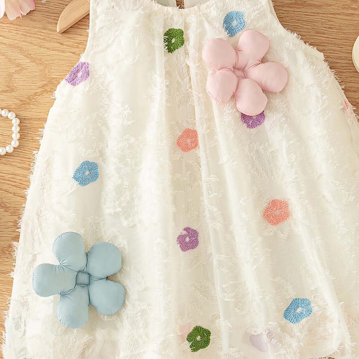Sweet Baby Girl Dress Summer Cute Flower Sleeveless Princess Dress Daily Outdoor Wear Children's Clothing 9 Months - 4 Years 6