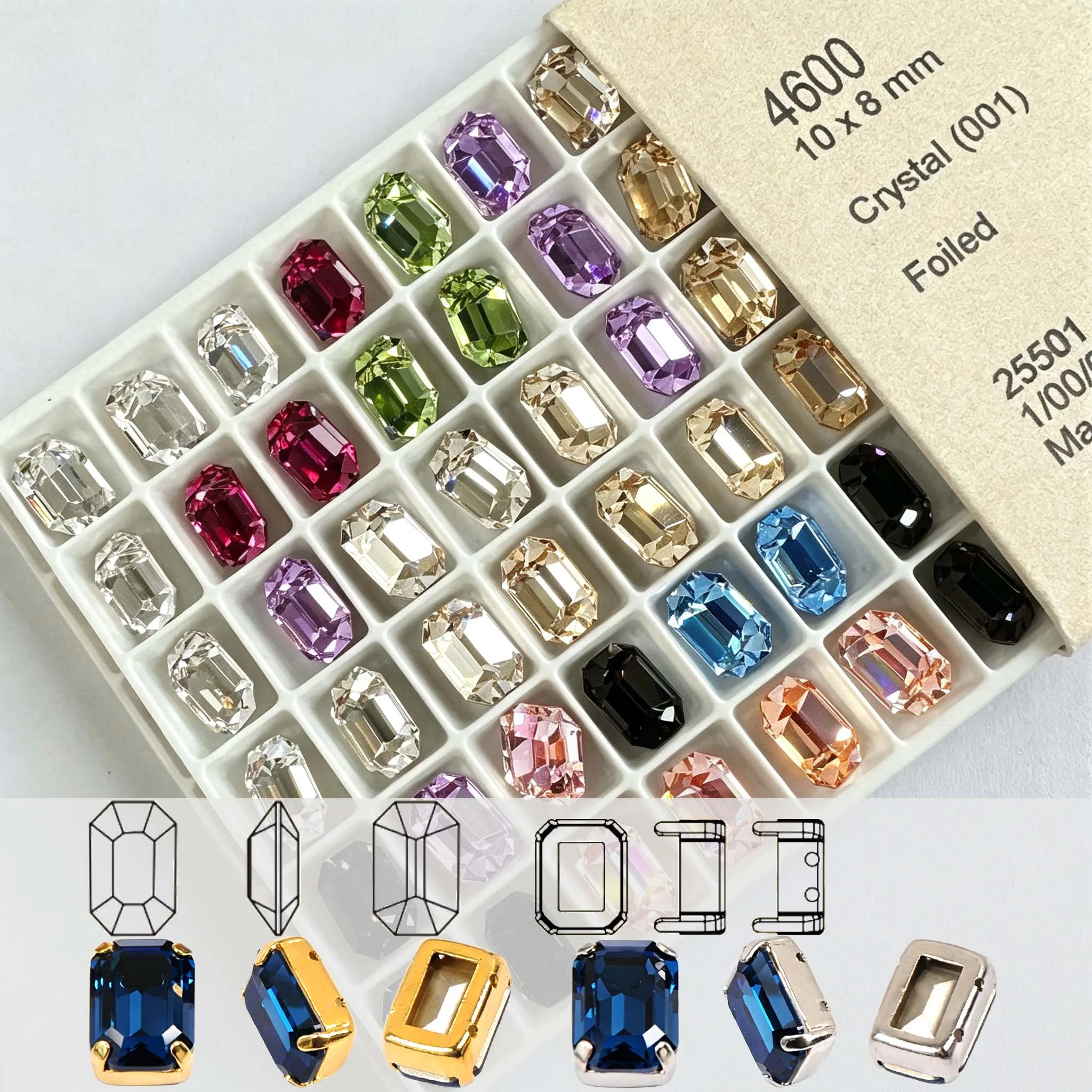 4600 Strass K9 Glass Rhinestones Crystal Stone Glue On Diamonted For Jewelry Nail Art Decoration Garment Gems Applique