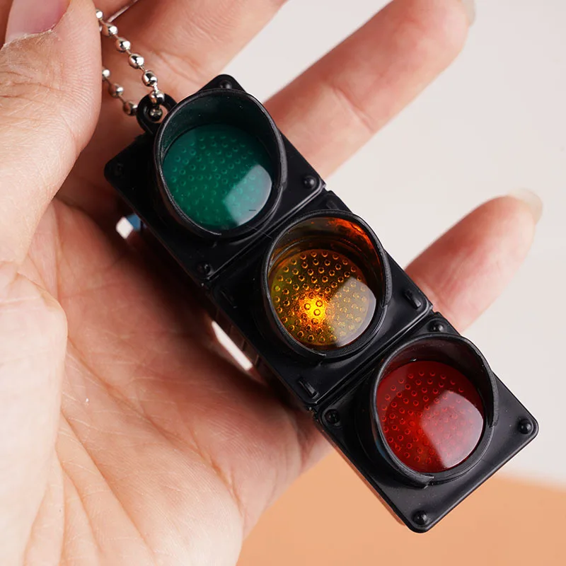 2026@@Good Looking Doll House Simulation Traffic Light Model Decoration Children Play House Toy Backpack Pendant
