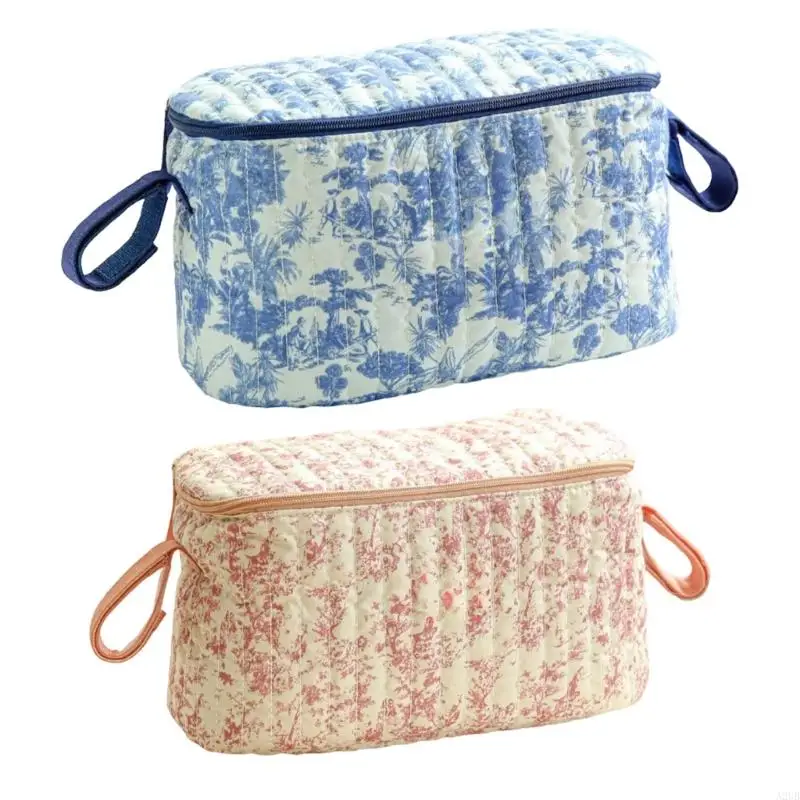 Pushchair Storage Bag Baby Strollers Hanging Bag Flower Printed Polyester Bag for Toy Diaper Water Bottle A2UB