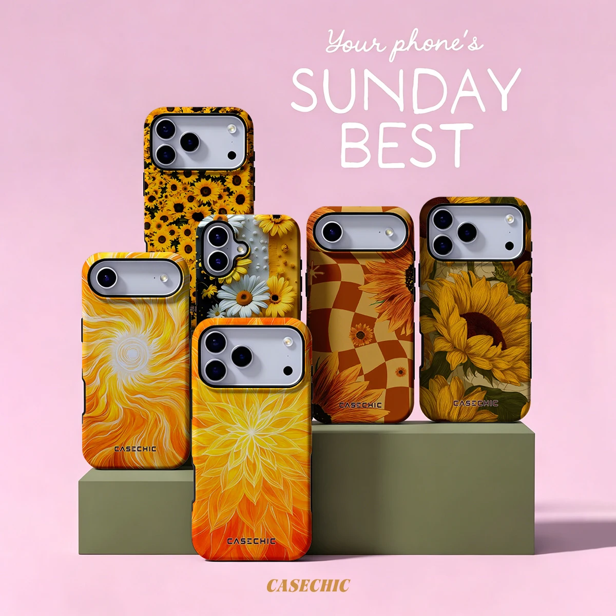 Sunburst Petal Flare Case for Samsung Galaxy S26 S25 S24 S23 Ultra Drop Resistant Glossy Dual-Layer Cover CaseChic