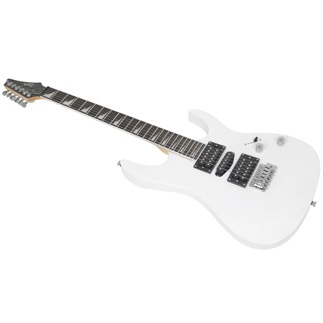 IRIN White 24 Frets Electric Guitar 6 Strings Maple Body Neck Guitarra with Bag Amplifier Tuner Capo Pick Cleaning Cloth Parts