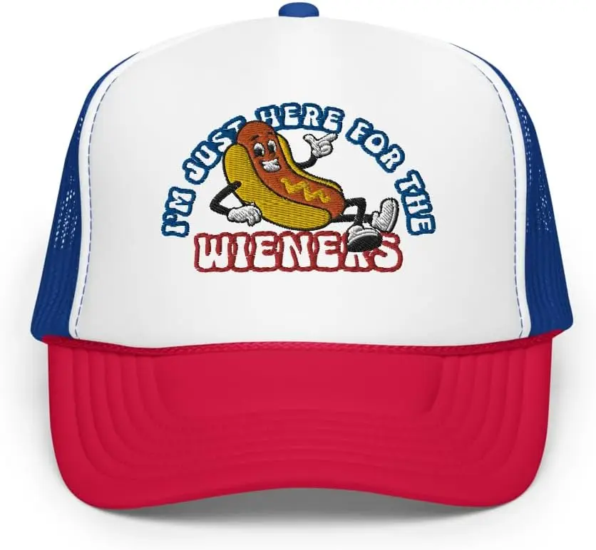 

I'm Just Here for The Wieners 4th of July Funny Foam Trucker Hat