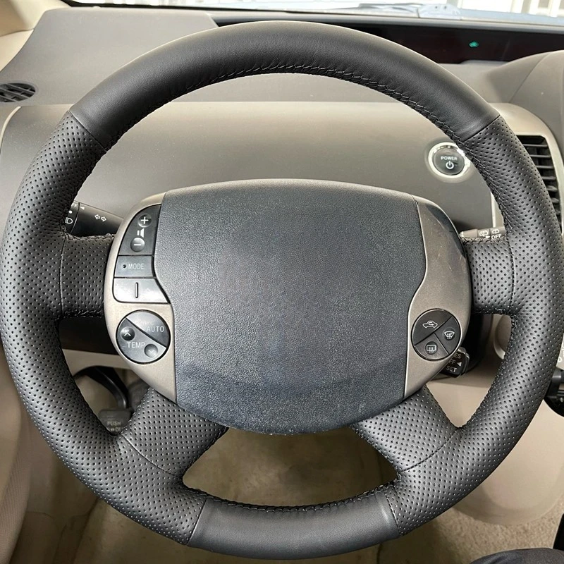 Customized Car Steering Wheel Braid Cover Leather Car Accessories For Toyota Prius 20(XW20) 2004 2005 2006 2007 2008 2009