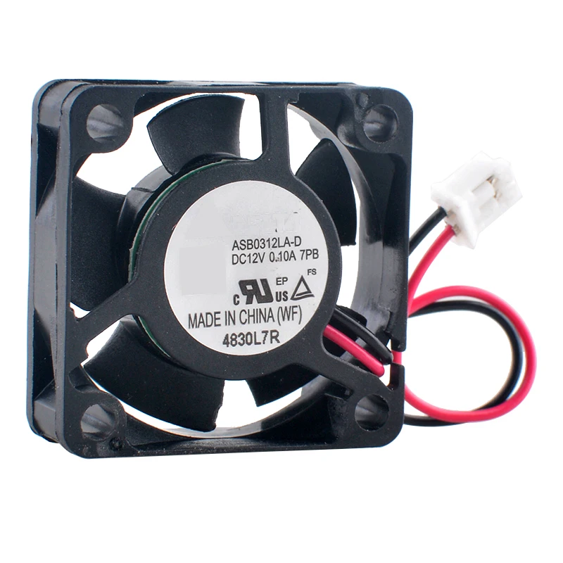 

ASB0312LA-D Вентилятор 3 см 30 мм 30x30x10 мм DC12V 0,10A 2-контактный 8000 об/мин Микро осевой вентилятор охлаждения для машины мониторинга плеера