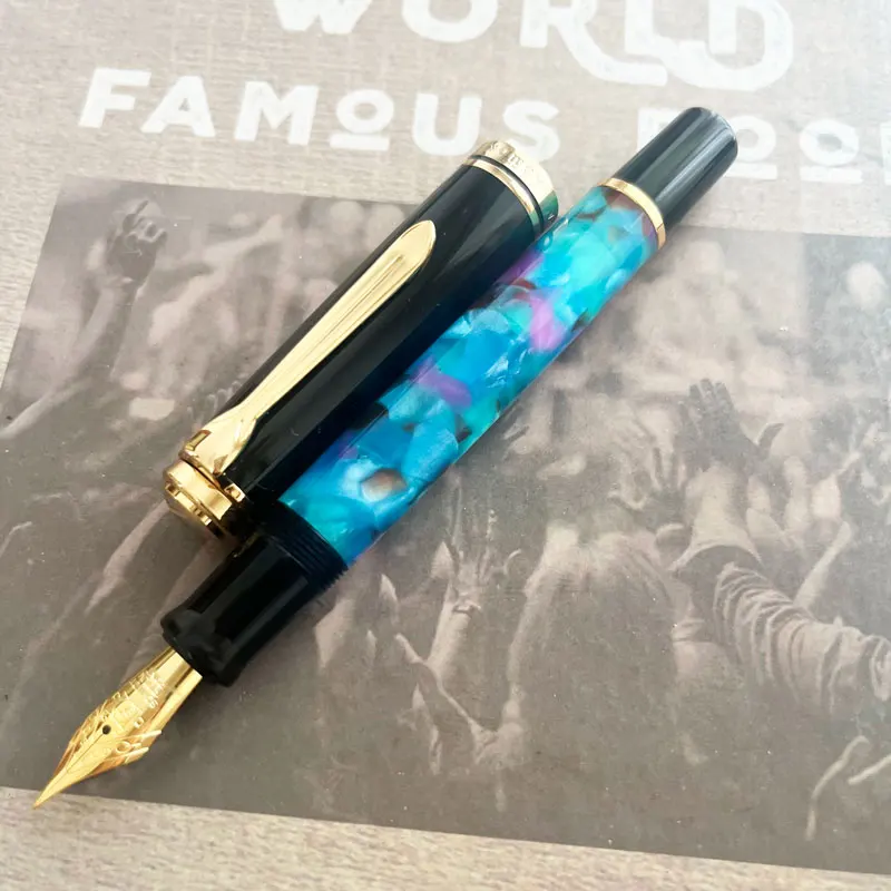 New Colors Admok M800/800 Piston Fountain Pen No.6 Schmidt Bock F/B/M Nib Ink Pen Resin Writing Office Supplies