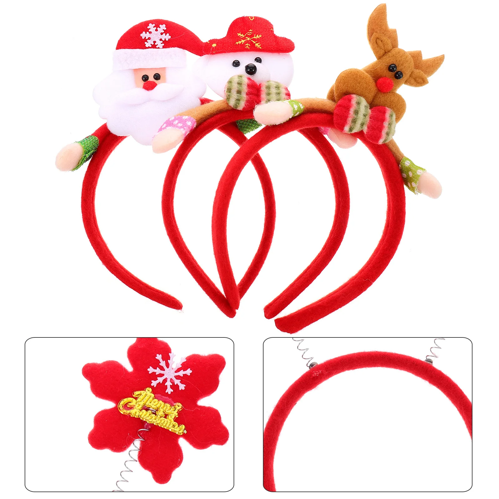 

8Pcs Christmas Hairbands Creative Holiday Festival Headbands Party Hair Accessories Xmas Hair Band Christmas Hairband