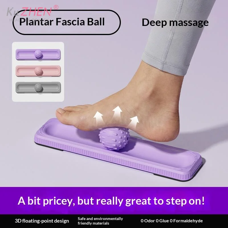 Rouleau de massage des pieds violet rose, outil de soin des pieds par acupression, masseur relaxant pour le yoga, détente des muscles profonds des pieds