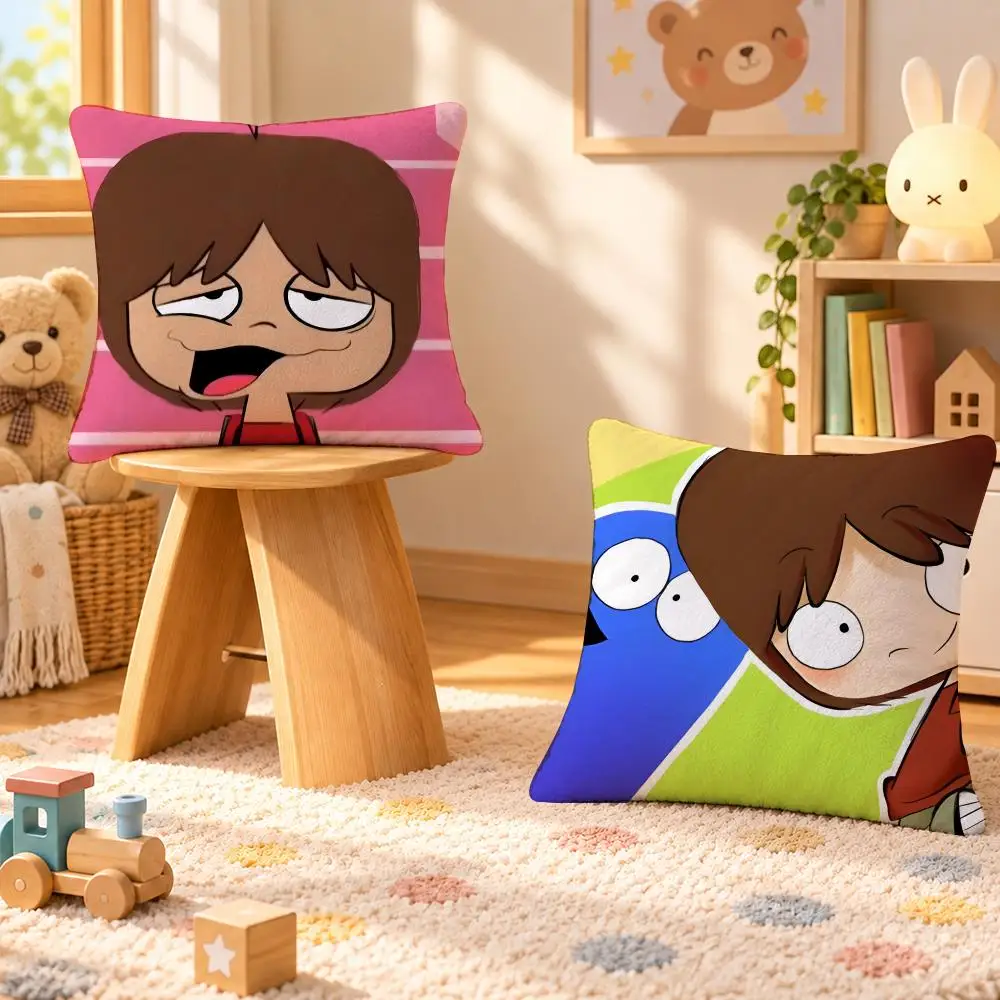 Cartoon Fosters Home Nostalgia Cushion Cover Personalized Soft Plush Pillow Living Room Home Sofa Bedroom Office Car Cushion