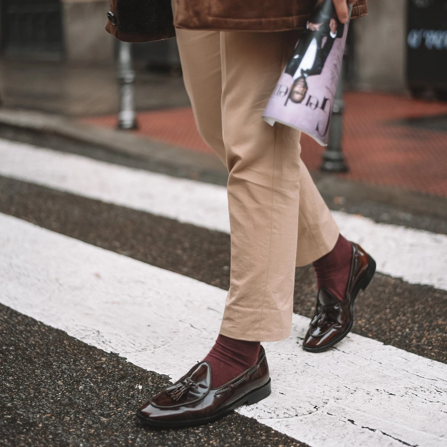 Piergitar Dark Brown Hand-Polished Calfskin Belgian Loafers With Matching Tassels Italy Design Handcrafted Slip-On Slippers