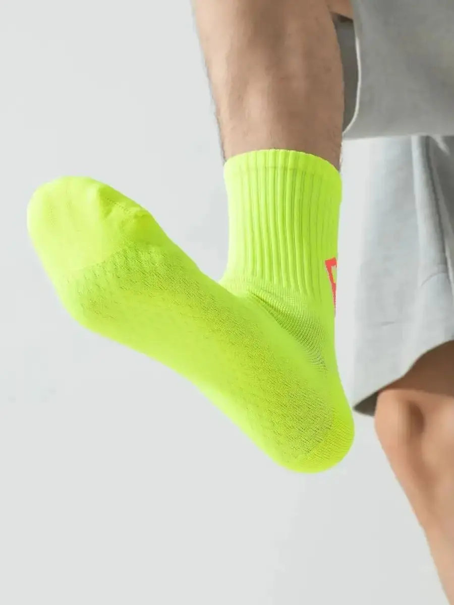 AliExpress NONE 3/5Pair Professional Running Socks Men's Women Marathon Whiteline Cycling Socks Men Lady Sport Running Sports Socks