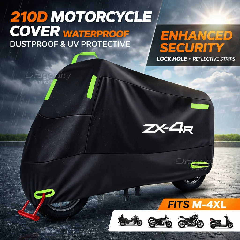 

Чехол для мотоцикла Kawasaki Ninja ZX4RR ZX 4RR Ninja ZX 4R ZX4R, водонепроницаемый, для улицы, защита от УФ-излучения, дождевик