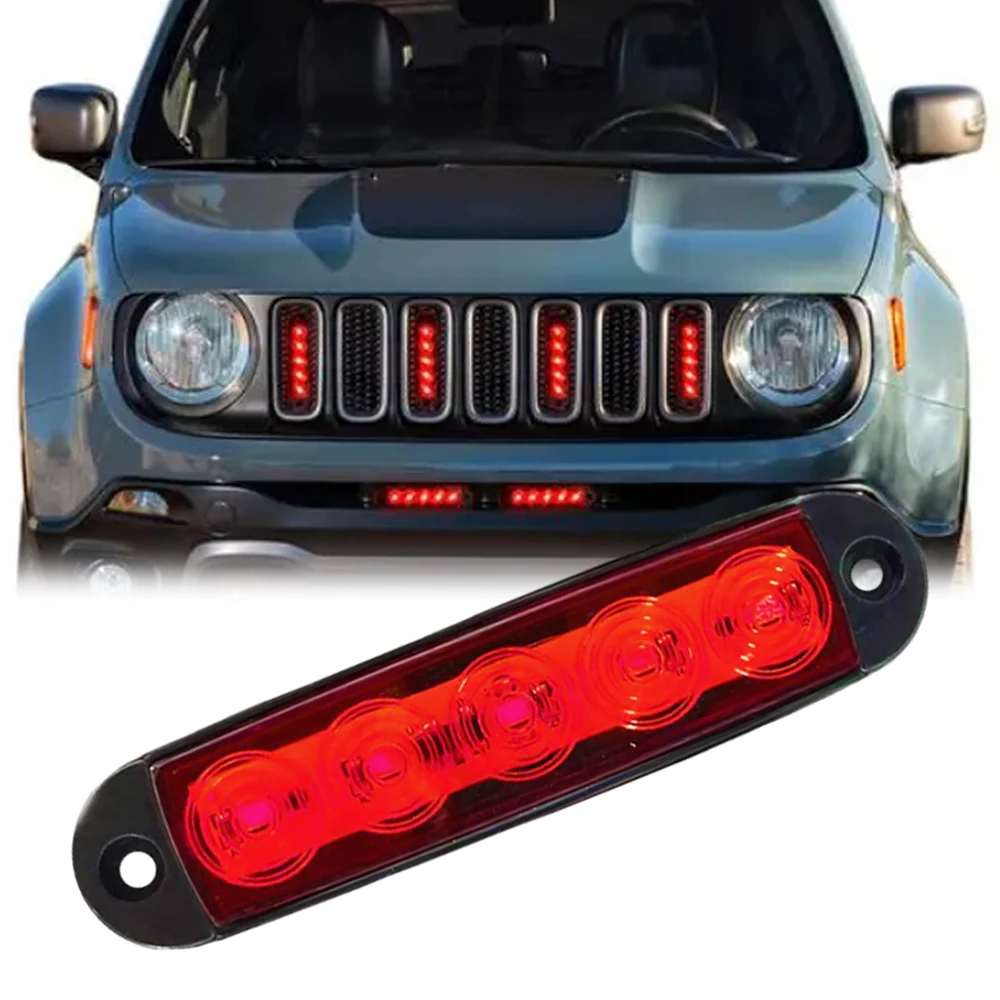 LED Trailer Side Marker Clearance Light 5LEDs Side Marker Light White Amber Red Light Indicator For Car Truck Caravans Lorry