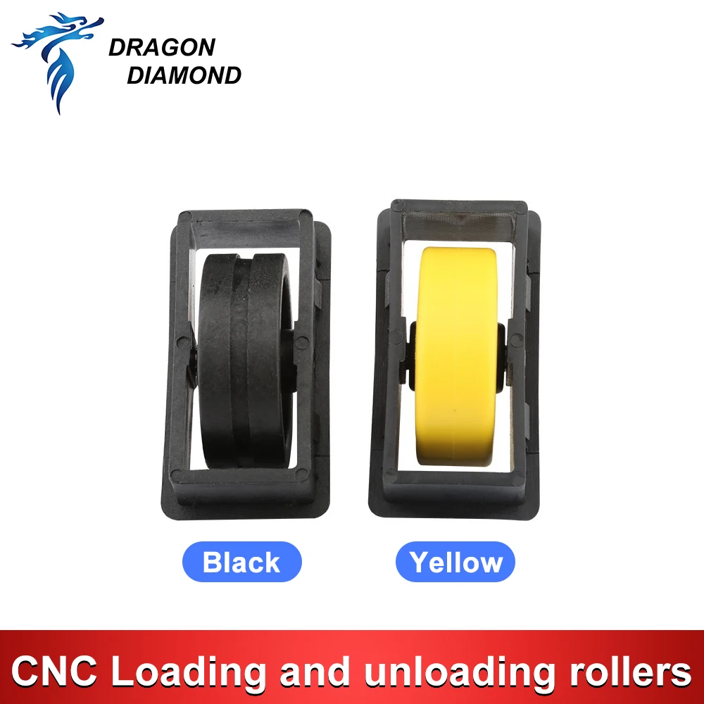 5pcs CNC Woodworking Machine Loading and Unloading Rolling Wheel Rollers Wear-resistance Plastic Material