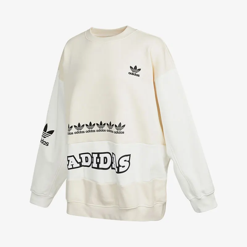 

Adidas настоящая клеверная сезонная новая женская толстовка с круглым вырезом H20451