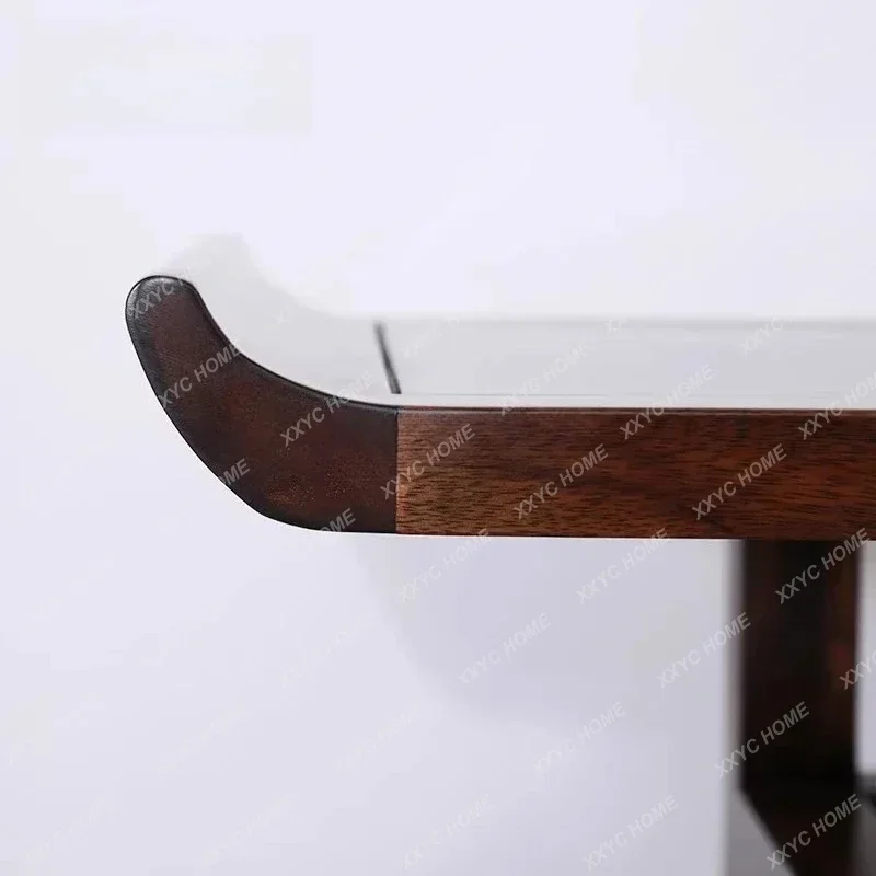 LNew Chinese-style entrance table solid wood against the wall entrance table strip case ebony wood warped head case