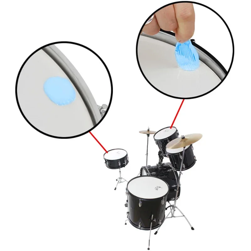 Drum mute pads exclusive for drum set and jazz drum, snare drum fine-tuning silicone stickers, tuning cushions and accessories