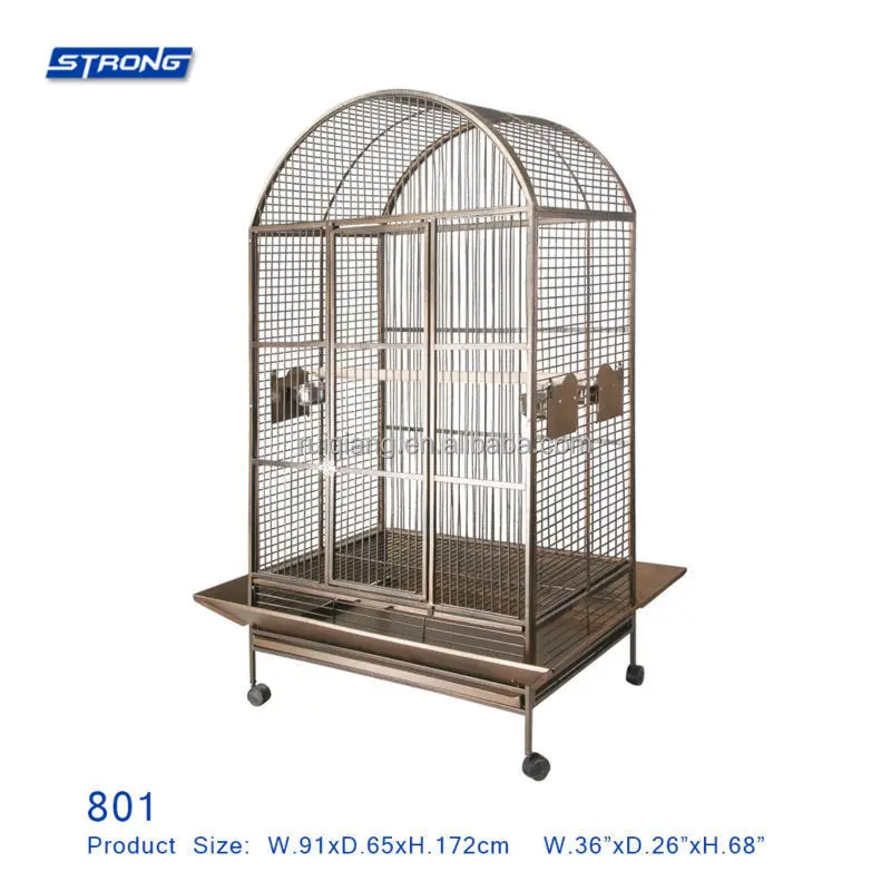 

Стойка-переноска из нержавеющей стали для крупных попугаев с запирающимися дверцами