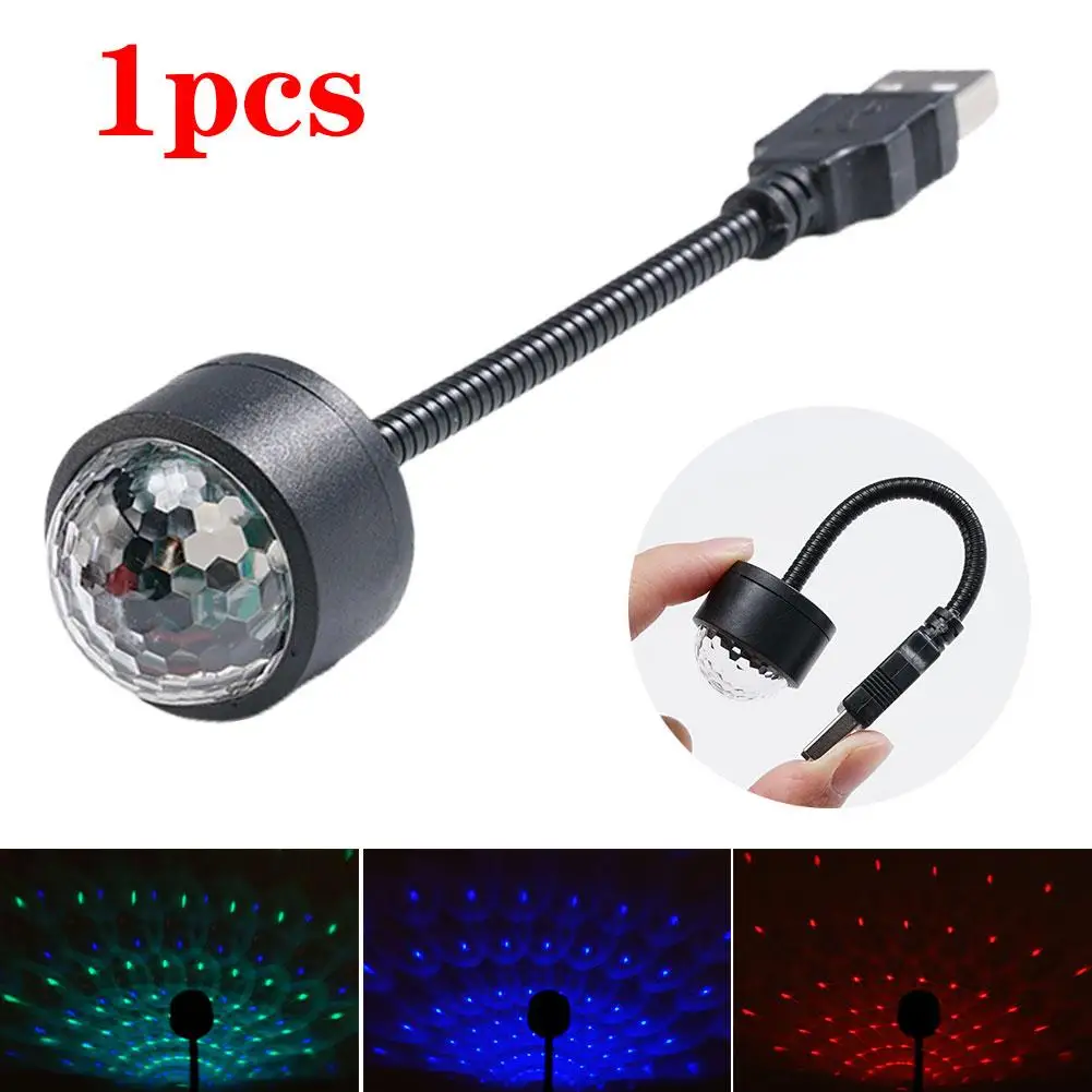 Mini USB Music Rhythm Magic Stage Effect Projection Disco DJ Stage LED Car Night Party Light Light Lamp Decoration Atmosphe L3R1