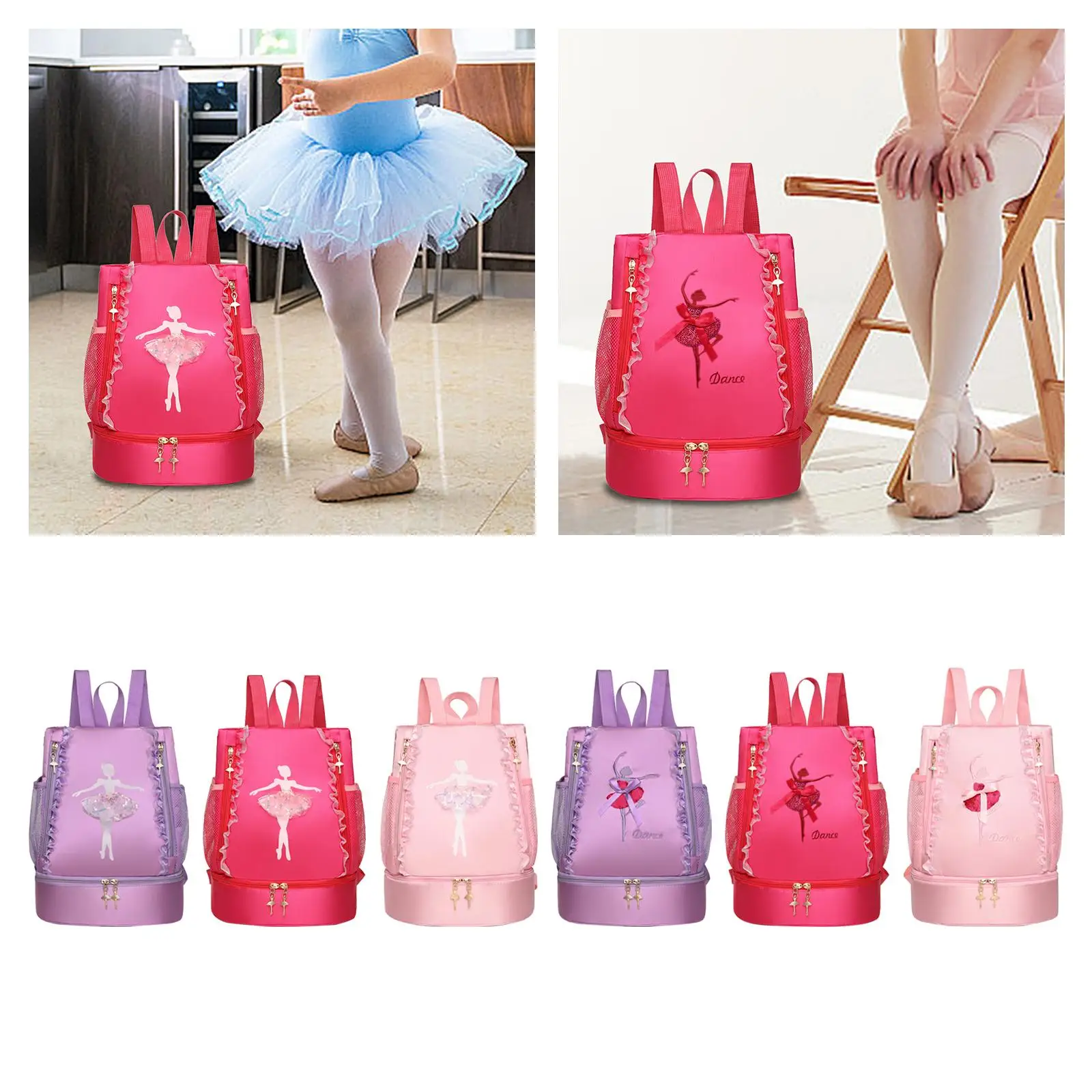 Sac à dos de ballet pour filles, sac de danse pour filles, sac de sport d'anniversaire