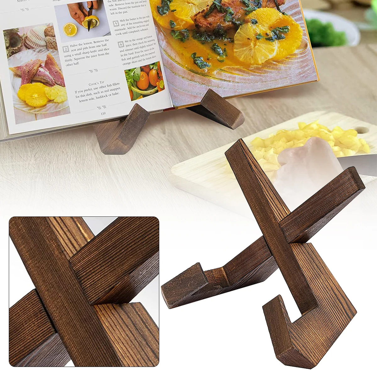 

Kitchen Recipe Rack Plate Display Stand Tabletop Decorative Plate Rack Ipad Stand Wine Table Bookcase Restaurant Display Stand