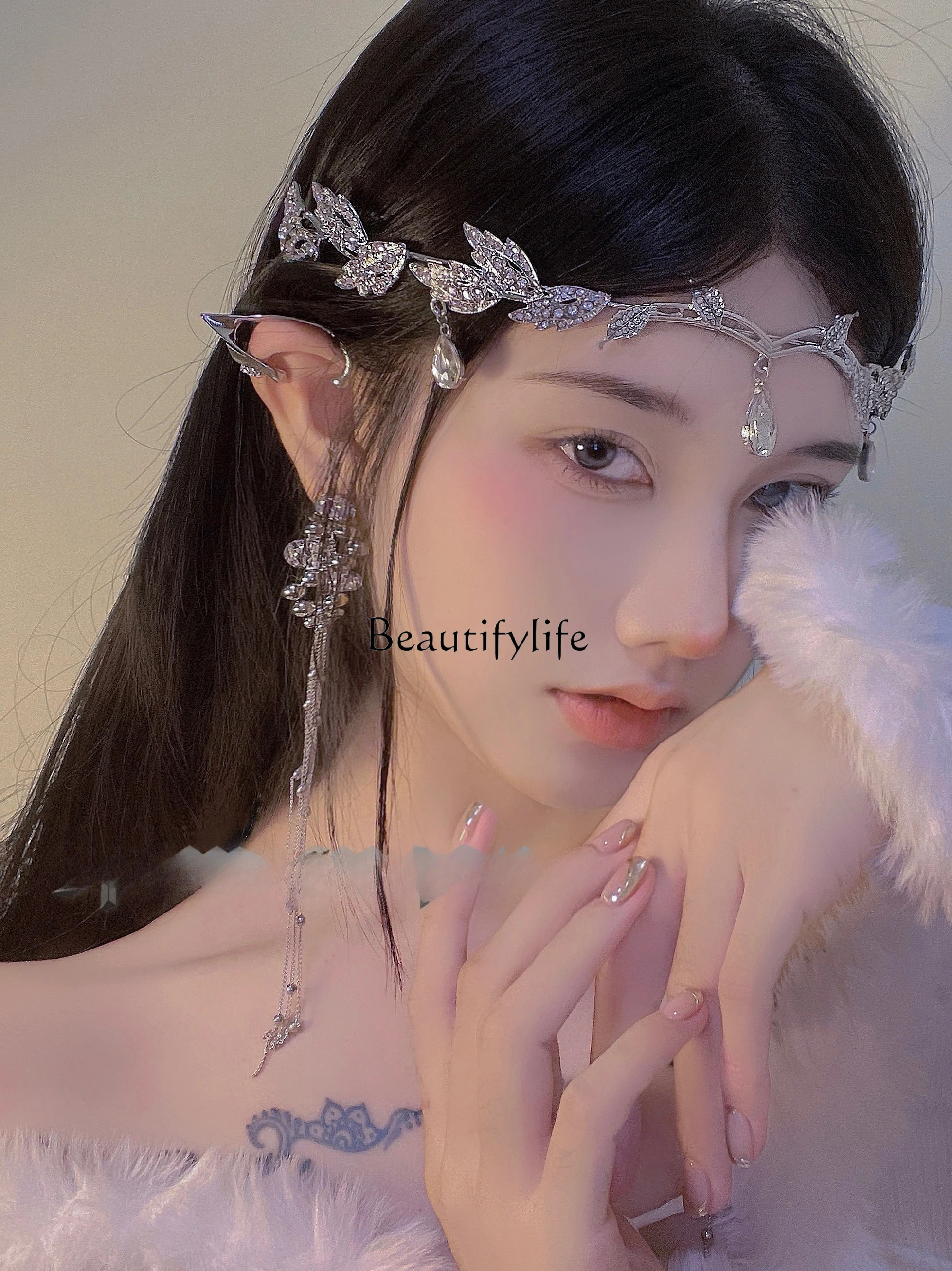 Water Drop Rhinestone Headband Forehead Diamond Forehead Ancient Style Han Chinese Clothing Hair Accessories