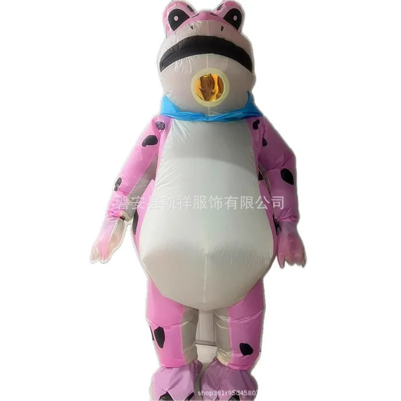 Adult Children Funny Frog Inflatable Costume Halloween Annual Party Silly Performance Outfit Stage Prop