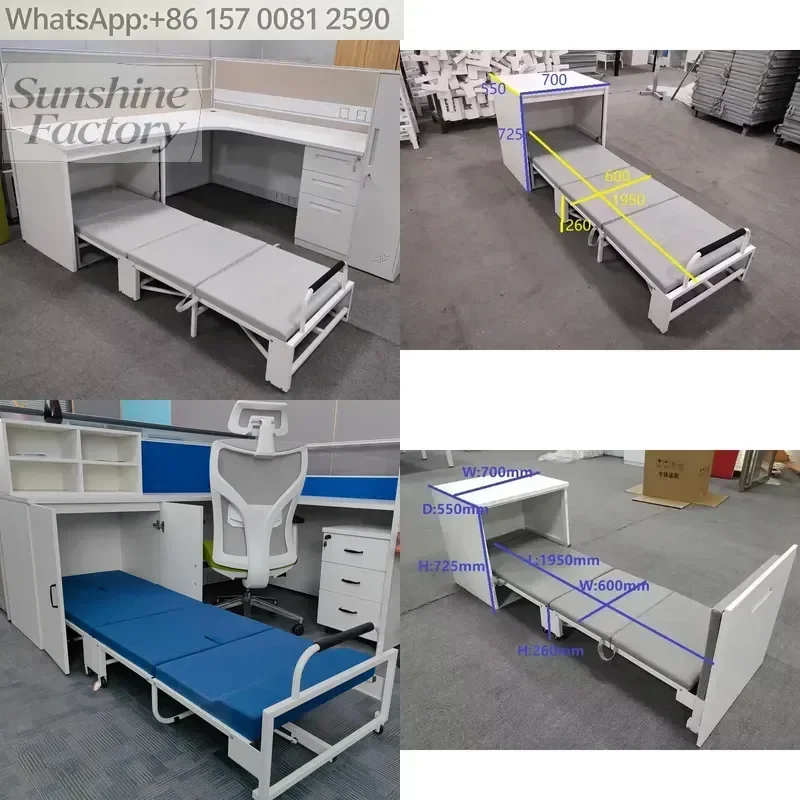 New Design Durable Simple Style Modern Modular Folding Bed with Metal Frame for Hotel and Dormitory Use