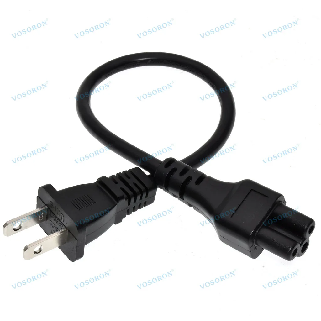 US 1-15P TO C5 Japan Nema Plug 1-15P 2Pin To IEC320 C5 Wire Power Extension Cable Cord Adapter 2.5A 250V,18AWG