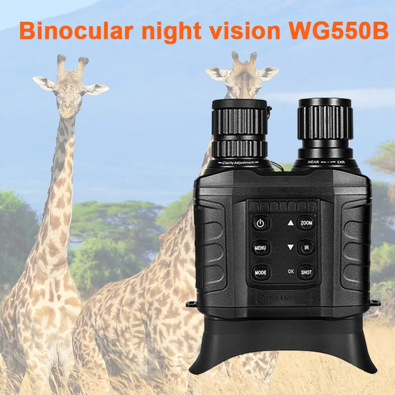 

Night Vision Binoculars 4X Digital Zoom IR Night Vision Scope with 500m Full Dark Distance Camera 8MP 1080P Night Vision WG550B