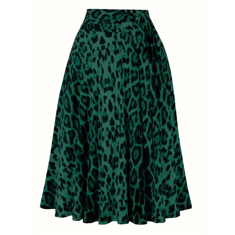 

Leopard Print Cake Skirt Half-length Women's Skirt plus Size Autumn Winter Fashion Baked Goods Clothing And Accessories