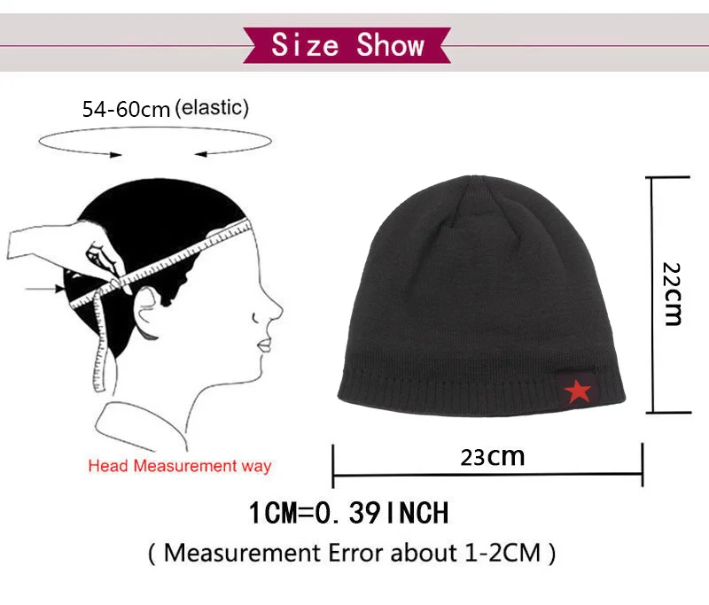 Skullies Beanies Warme Herren Beanie Mütze Wintermützen für Damen Herren Strickmütze Fünf-Sterne Stav Österreich Mohamed Homme Skull Gorro Bonnet Caps – Detail 1